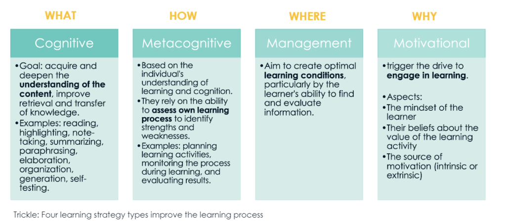 categories learning strategies